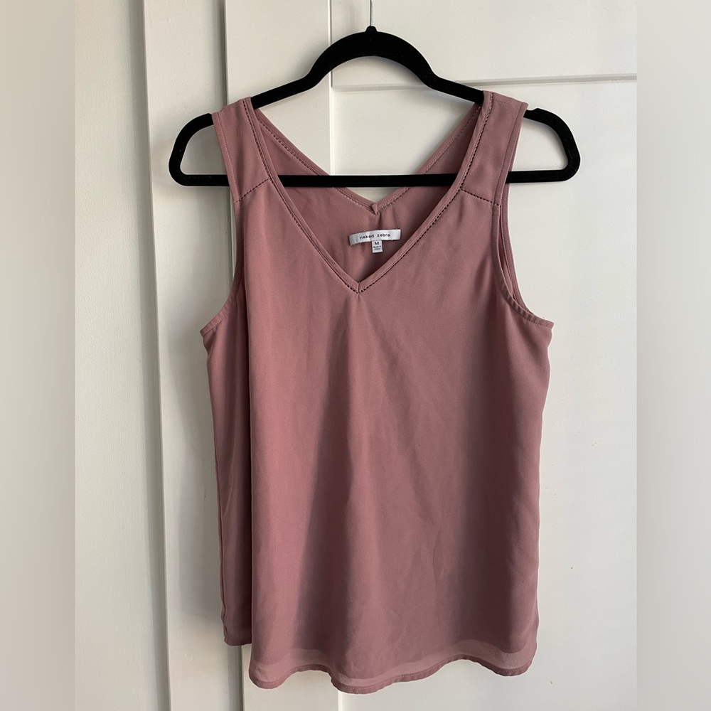 mauve chiffon tank